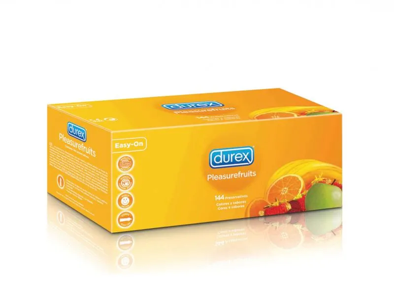 Durex - Préservatifs en latex "Pleasurefruits" - 144 pièces