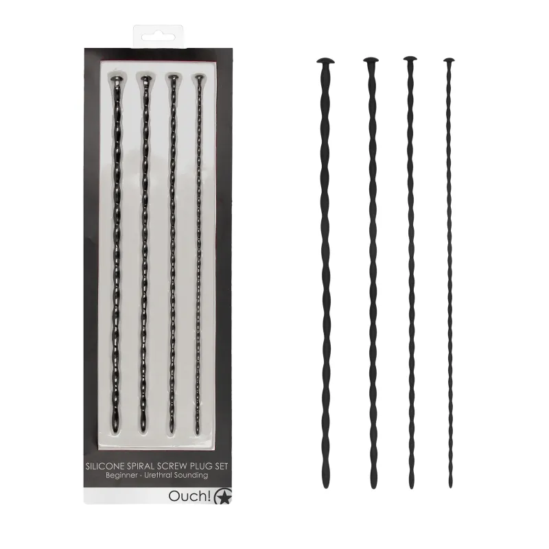Kit Tiges à Urètre Silicone Spiral Screw Beginner