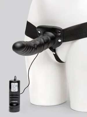 Gode ceinture creux vibrant 20,3 cm Perfect Partner Noir