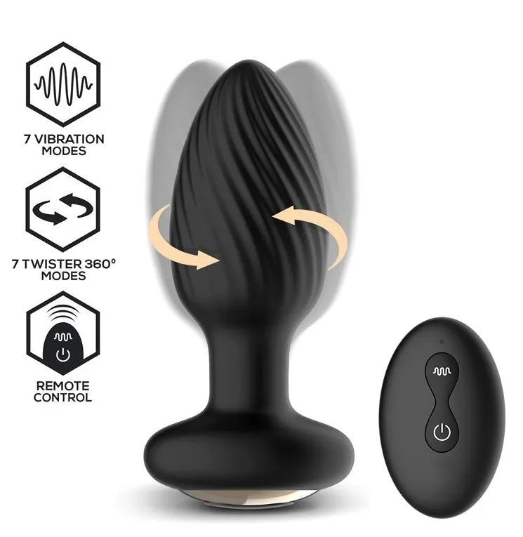 Plug vibrant et rotatif DRAGO 8 x 3.4cm