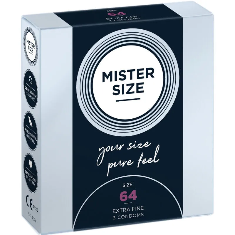 Préservatifs grande taille 64 mm ultra confort x3 - Mister Size