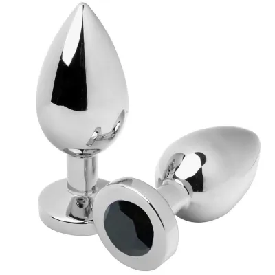 Plug Anal Diamant Noir 5,71 cm - Metal Hard