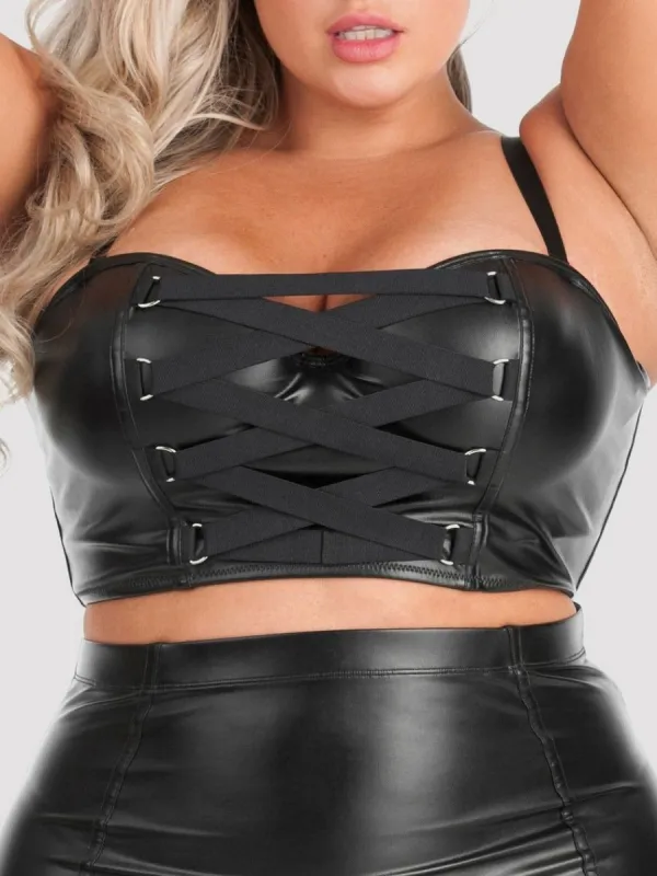 Soutien-gorge top effet cuir Fierce 3X/4X
