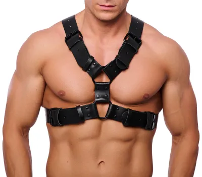 The Red Harness Harnais en cuir RIGHT Noir