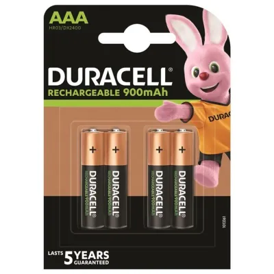 Piles rechargeables AAA HR03 900mAh pack de 4 - Duracell