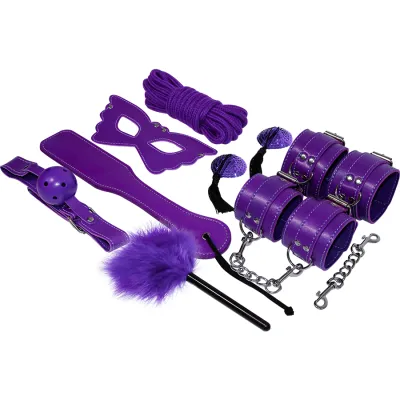 Kit BDSM 8 pièces Experience Bondage violet - Experience