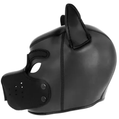 Masque chien néoprène museau amovible taille M - Darkness