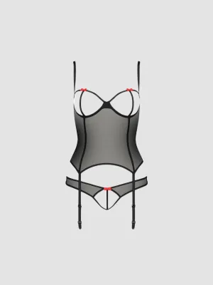 Guêpière Ouverte Heidi Devil Collection Noire