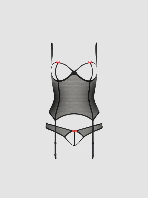 Guêpière Ouverte Heidi Devil Collection Noire