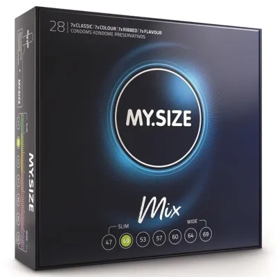 My.size Mix - Préservatifs 49 mm - Boîte de 28 unités