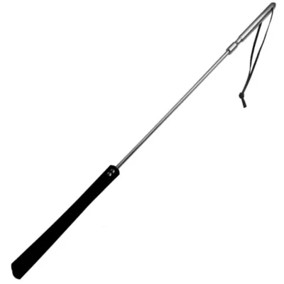 Fouet BDSM poignée acier inoxydable 70 cm - Metal Hard
