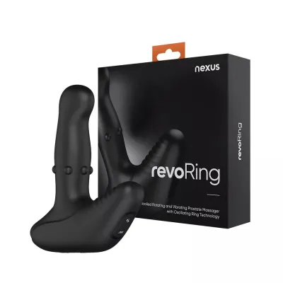 Stimulateur prostatique rotatif Nexus Revo Ring - 18,5 cm Noir