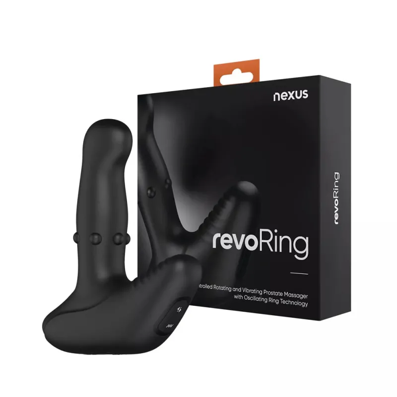 Stimulateur prostatique rotatif Nexus Revo Ring - 18,5 cm Noir