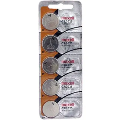 Piles lithium CR2025 3V lot de 5 - Maxell