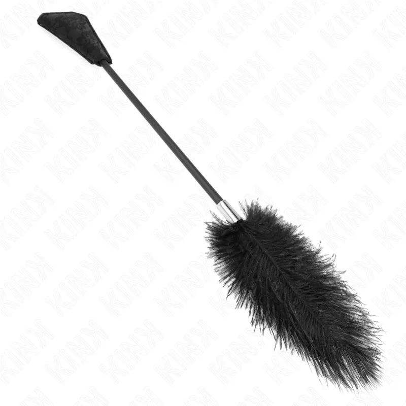 Plumeau Érotique Plumes d'Autruche Palette Dentelle 56cm - KINK