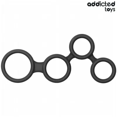 Anneau Pénien avec Séparateur Testicules Multi-Tailles - Addicted Toys