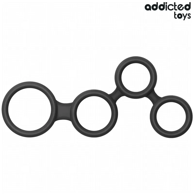 Anneau Pénien avec Séparateur Testicules Multi-Tailles - Addicted Toys