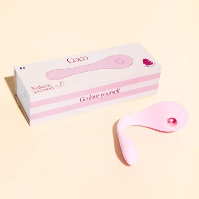 Double stimulateur Coco 2 de Puissante - 4,8 cm Rose