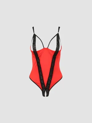 Body Femmina Ouvert  Devil Collection Rouge