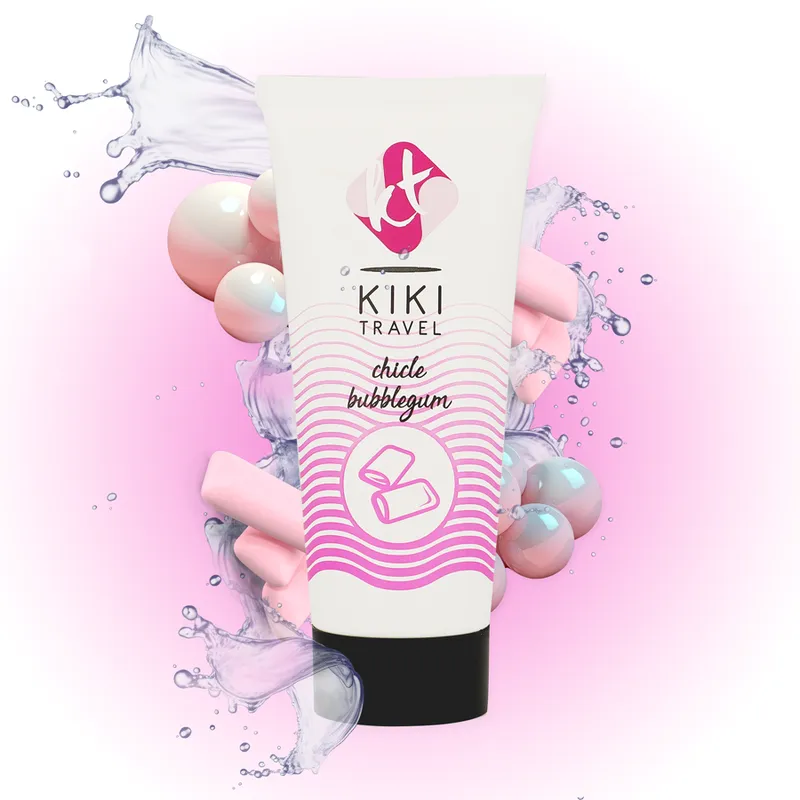 Lubrifiant aromatisé Kikí Travel chewing-gum fraise 50ml - Kiki