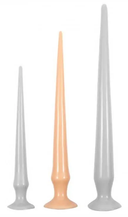 Gode long TAIL FLEX M 40 x 4.5 cm Flesh