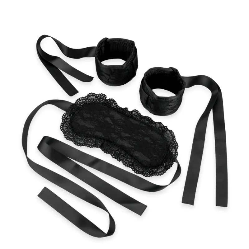 Masque et menottes dentelle et rubans Lace Me Up