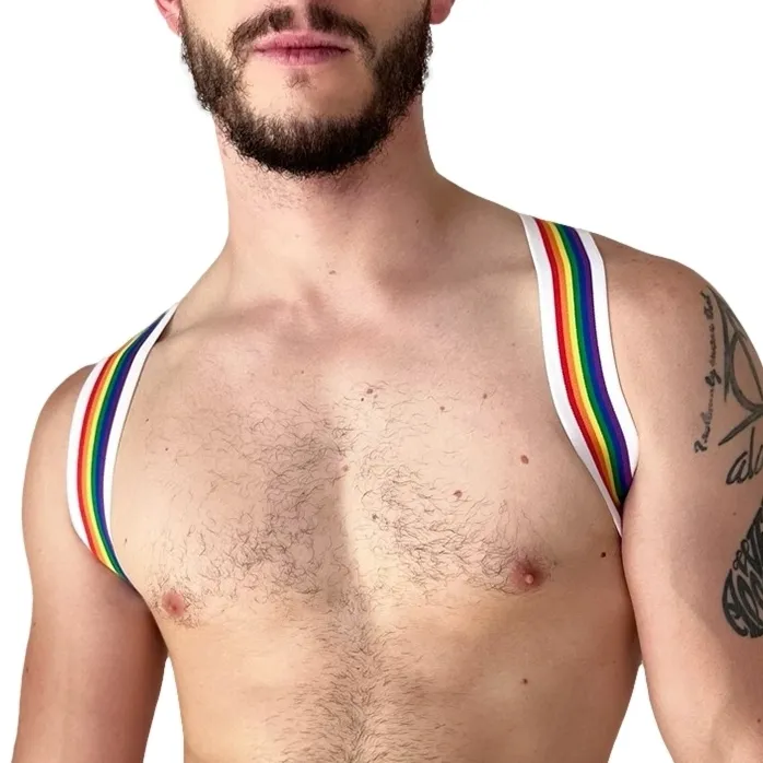 Barcode Berlin Harnais élastique PRIDE ETERNITY Blanc