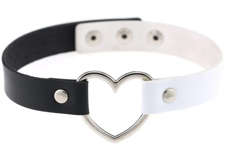Ras de cou HEART DUO Blanc-Noir