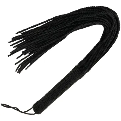 Martinet Bondage Tressé Noir 50 cm - Darkness