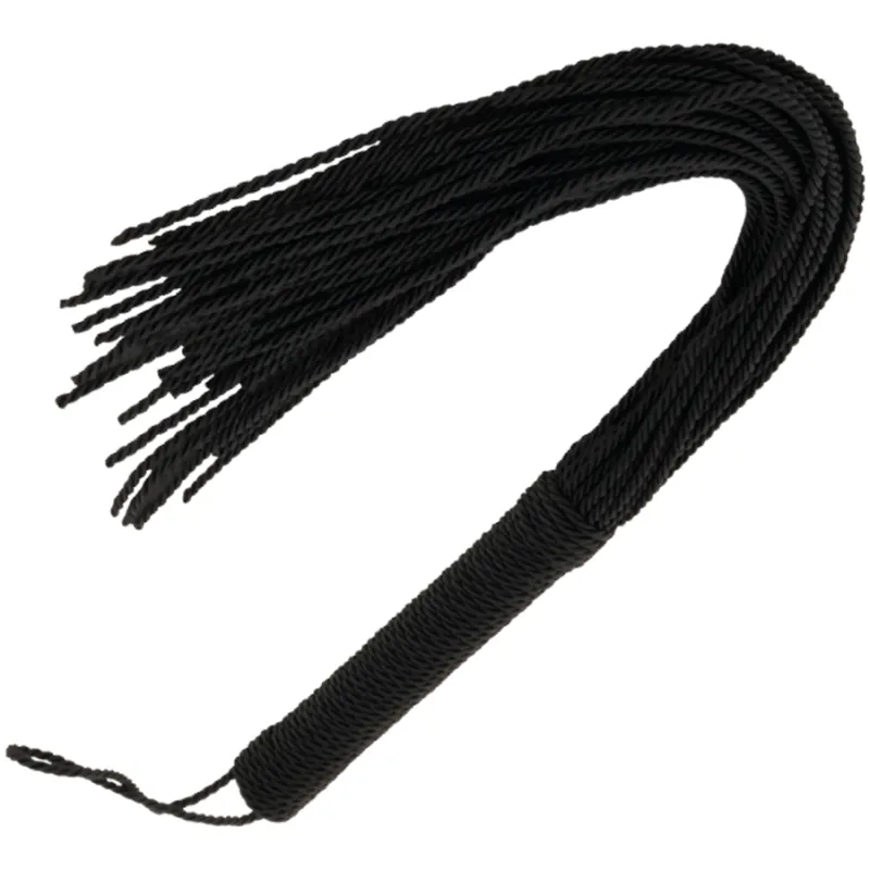 Martinet Bondage Tressé Noir 50 cm - Darkness