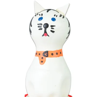 Préservatif Fantaisie Peint Main Chat Blanc - Condomerie