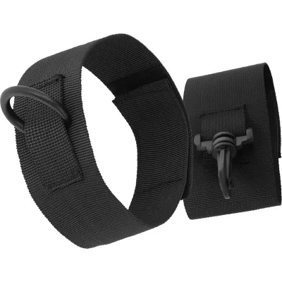 Menottes BDSM en nylon noir pour débutants - Darkness