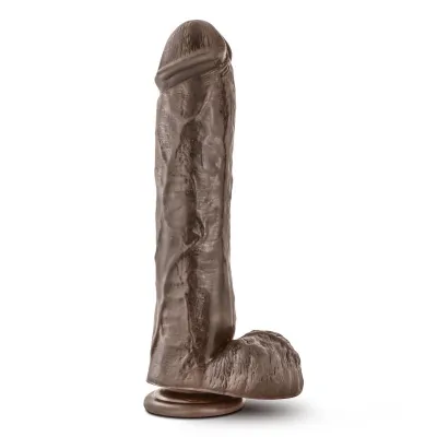 Dr. Skin - Godemiché avec ventouse Mr. Savage 11,5" - Chocolat