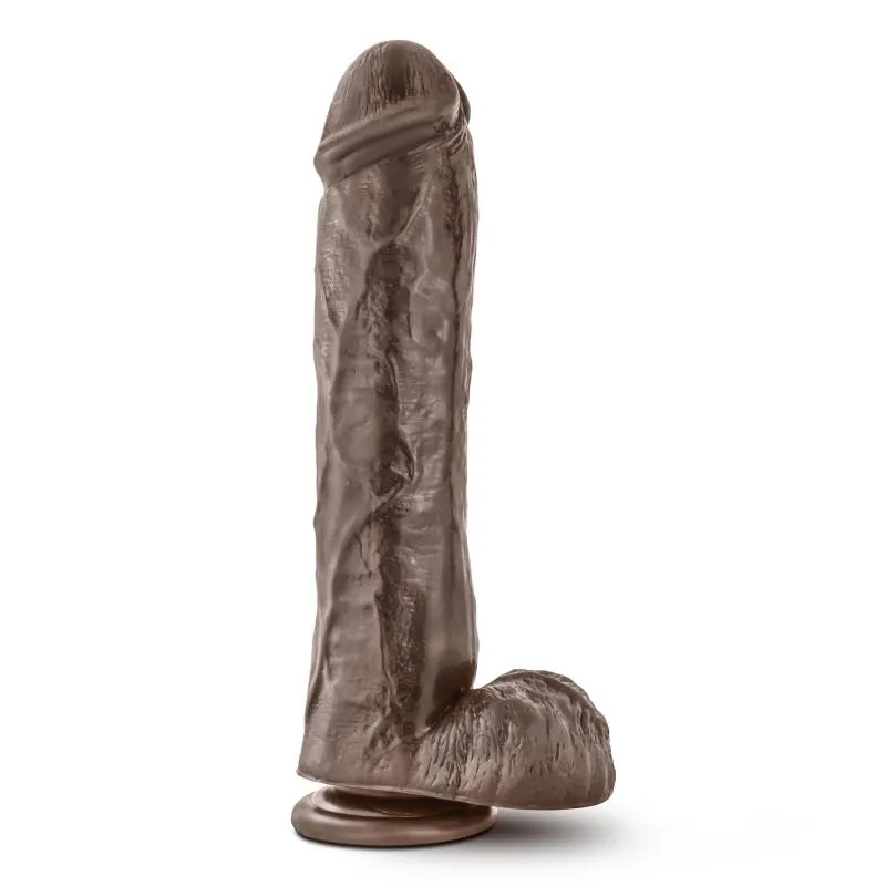 Dr. Skin - Godemiché avec ventouse Mr. Savage 11,5" - Chocolat