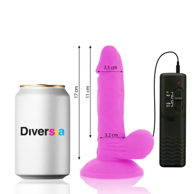 Dildo vibrant flexible Diversia violet 17 cm - Diversia