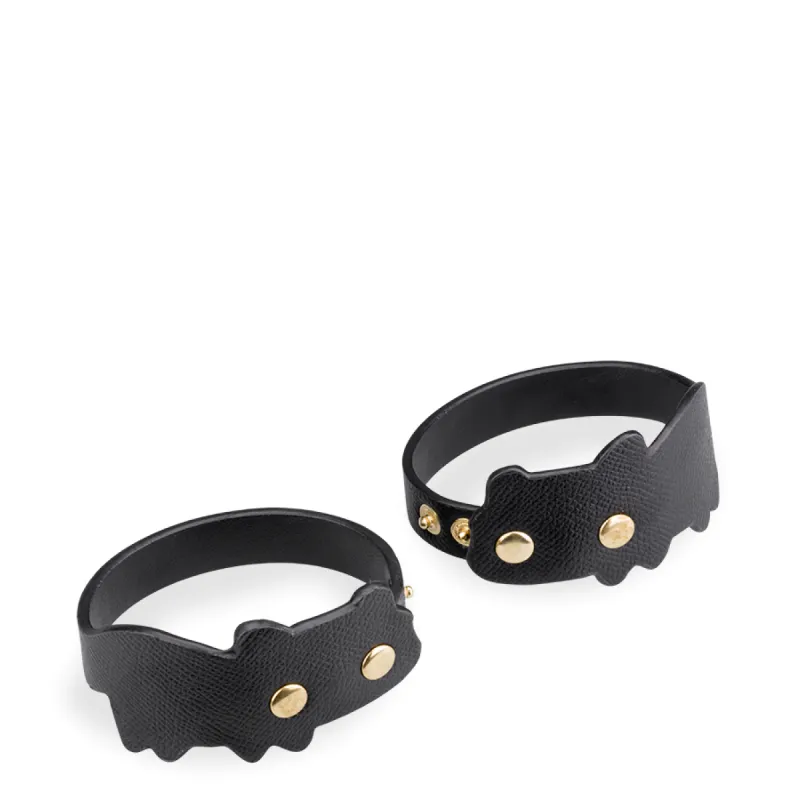 Bracelets de chevilles BDSM en similicuir chat