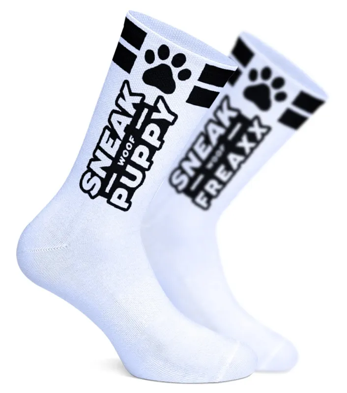SneakFreaxx Chaussettes SNEAKFREAXX PUPPY Blanc-Noir