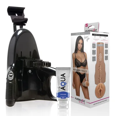 Pack Masturbateur Automatique + Vagin Autumn Falls + Lubrifiant