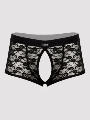 Boxer ouvert dentelle noir XXL