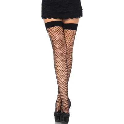 Bas Cuissardes Résille Industrial Fishnet Noir - Leg Avenue