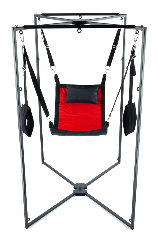 Kit Sling Tissu Carré Rouge-Noir Armature Noire