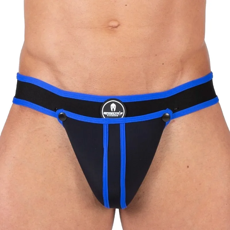Sparta's Harness Jockstrap Néoprène SHELL Noir-Bleu