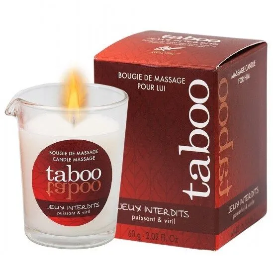 Bougie de massage Taboo Jeux Interdits pour homme 60g - RUF