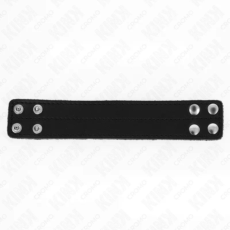 Anneau pénien en cuir avec pression 18,5 x 3,3 cm - Kink