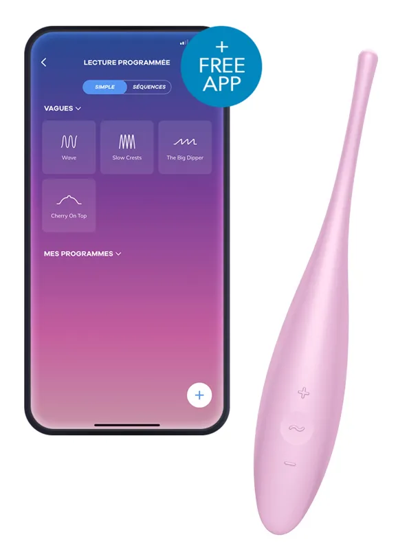 Stimulateur connecté TWIRLING JOY Satisfyer 17cm Rose