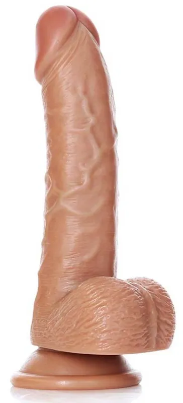 Gode réaliste BALLS CURVED RealRock 12.5 x 3.6cm Latino
