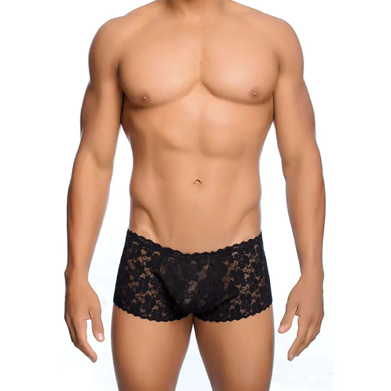 Boxer en dentelle transparente MOB noir L/XL - MaleBasics
