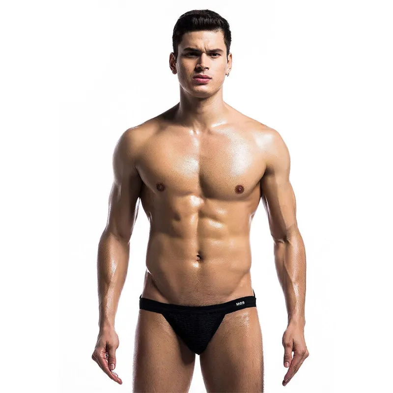 Maillot de Bain Jockstrap Fetish Noir Taille L - MaleBasics