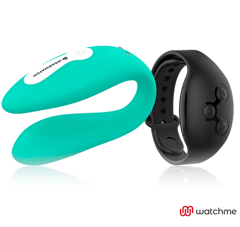 Vibrateur couple WearWatch Dual aigue-marine - WearWatch