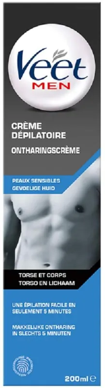 Crème Dépilatoire Homme Peaux Sensibles VEET MEN 200ml